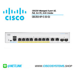 EOL CBS350-8P-E-2G-EU (CBS350 Managed 8-port GE, PoE, Ext PS, 2x1G Combo) ** C1300-8P-E-2G
