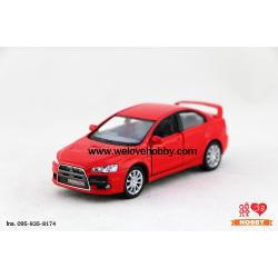 โมเดลรถ 2008 Mitsubishi Lancer Evolution X สีแดง Scale 1:36