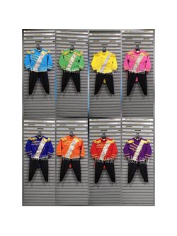 Y&NShop ชุดดรัมเมเยอร์ ชุดเชียร์ลีดเดอร์ เด็กชายอนุบาล-ประถมต้น สายสะพายเงิน