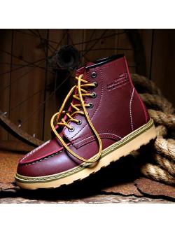 01068 รองเท้าบูท Miyano Martin Boots Leather Shoes high สไตล์วินเทจ [ชาย/หญิง] Size 39-44