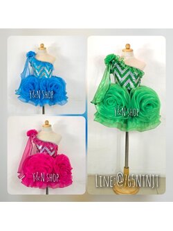 Y&NShop ชุดกุหลาบฟันปลา ชุดดรัมเมเยอร์ ชุดดรัมเมเยอร์เด็ก ชุดเชียร์ลีดเดอร์เด็ก