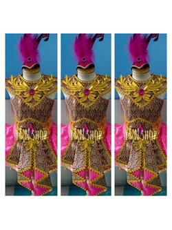 ชุดดรัมเมเยอร์ ชายเด้งพับคู่หน้า ชุดดรัมเมเยอร์เด็ก ชุดเชียร์ลีดเดอร์เด็ก