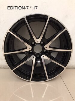 ล้อแต่งเบนซ์ EDITION-7 17" ล้อใหม่ สีหน้าเงาร่องดำ