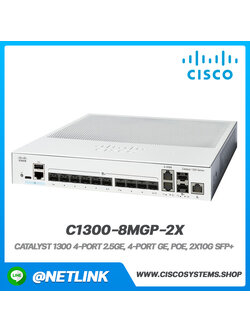 อุปกรณ์กระจายสัญญาณ Cisco รุ่น C1300-8MGP-2X