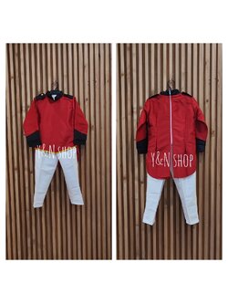 ชุดดรัมเมเยอร์ชายเด็ก ชุดเชียร์กีฬาเด็ก ชุดกีฬาสี