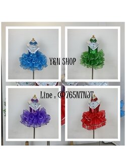 Y&NShop ชุดดรัมเมเยอร์ ชุดเชียร์ลีดเดอร์ เด็กผู้หญิงอนุบาล-ประถมต้น แบบชุดคอปก