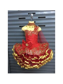 ชุดดรัมเมเยอร์ สไบเด้ง ชุดดรัมเมเยอร์เด็ก ชุดเชียร์ลีดเดอร์เด็ก