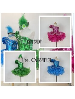 ชุดผ้าเกล็ดแขนตุ๊กตา ชุดดรัมเมเยอร์ ชุดดรัมเมเยอร์เด็ก ชุดเชียร์ลีดเดอร์เด็ก