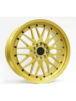 ล้อแต่งเบนซ์ BBS LM 18นิ้ว สีพิเศษ GOLD WITH BLACK RIVETS