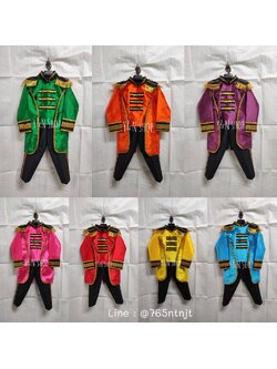 Y&NShop ชุดดรัมเมเยอร์ ชุดเชียร์ลีดเดอร์ เด็กชายอนุบาล-ประถมต้น ชุดผ้าไหมอิตาลี