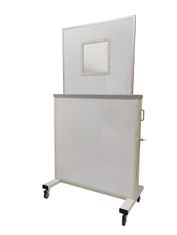 ฉากกันรังสีเคลื่อนที่แบบปรับความสูงได้