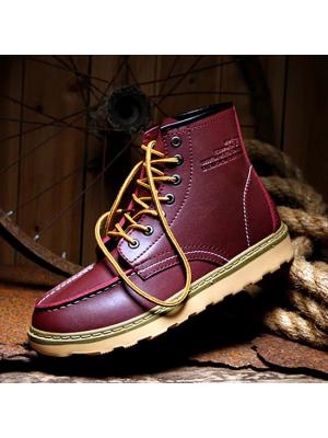 01068 รองเท้าบูท Miyano Martin Boots Leather Shoes high สไตล์วินเทจ [ชาย/หญิง] Size 39-44