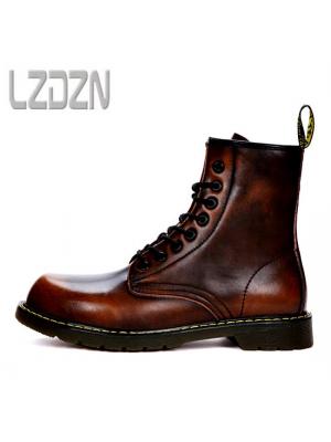 01053 รองเท้าบูท LZDZN Boots Leather Shoes high สไตล์วินเทจ [ชาย/หญิง] Size 35-44
