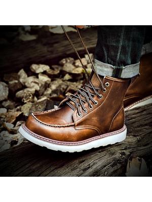 01070 รองเท้าบูท Miyano Martin Boots Leather Shoes high สไตล์วินเทจ [ชาย/หญิง] Size 39-44