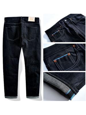 001049 กางเกงยีนส์ XOFO Selvage Denim สไตล์วินเทจ Version Jeans Small Straight ผ้าริมน้ำเงิน Size 28-36