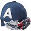 Hasbro Marvel Avengers Captain America Scope Vision Helmet หมวกหน้ากาก กัปตัน อเมริกา (แบบครึ่งใบ) มีแสงสีแดง-เขียว ปรับขึ้นลงได้ บรรจุแท่งยิงได้ ลิขสิทธิ์แท้