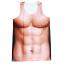 size M แขนกล้าม พื้นขาว Sixpack t shirt เสื้อลายกล้าม เสื้อยืด ลายกล้ามท้อง สกรีนด้านหน้า เสื้อวิ่ง เสื้อไปทะเล เสื้อตลก เสื้อสกรีน