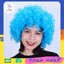 วิกผม วิกตัวตลก ผมทรง หัวฟู Afro แอฟโฟร ผมปลอม วิกคอสเพลย์ ดิสโก้ ขนาดฟรีไซส์ยางยืด สีฟ้า