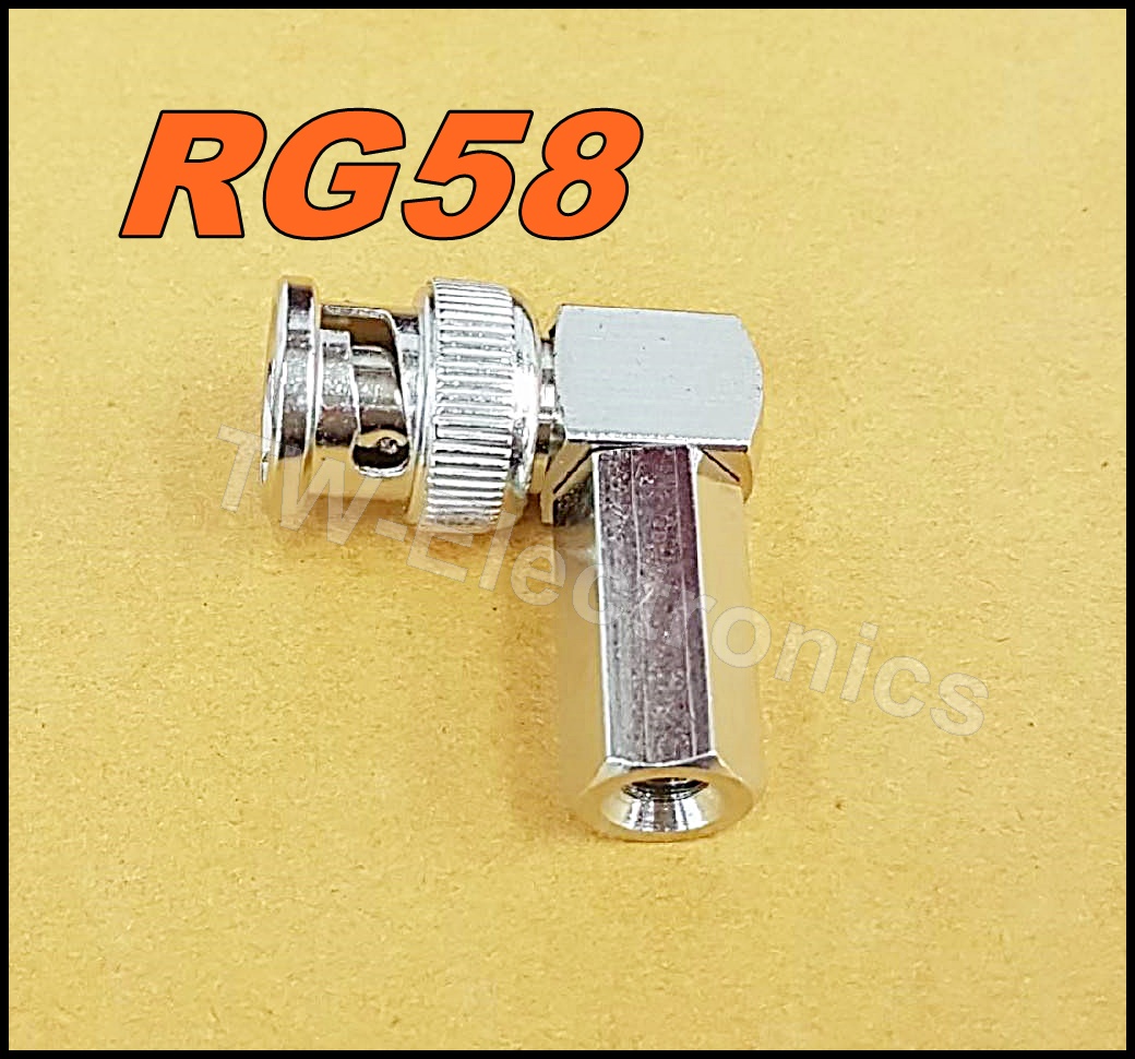 BNC ตัวผู้ RG58 แบบงอ / BNP585