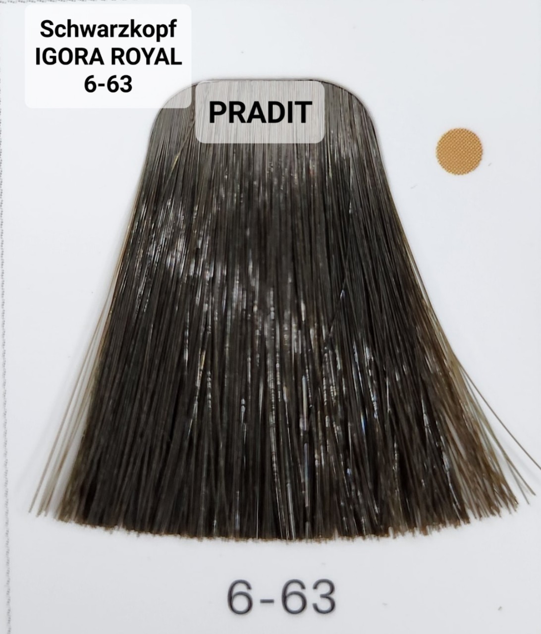 Schwarzkopf Igora Royal ครีมย้อมผม อีโกร่า รอยัล เบอร์6-63 สีบลอนด์เข้มช็อคโกแลตเหลือบเขียวหม่น (60ml) 80 กรัม