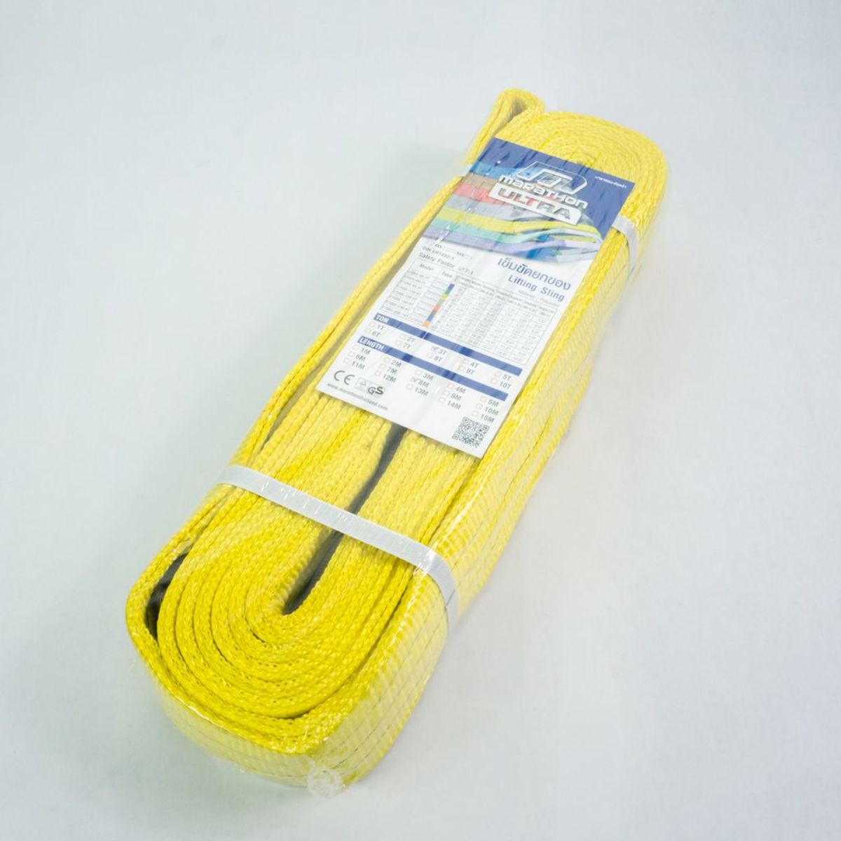 สลิงแบน / สายพานยกของ / สลิงผ้า MARATHON WLL 3.0 TON x ยาว 8.0 เมตร (กว้าง90mm)