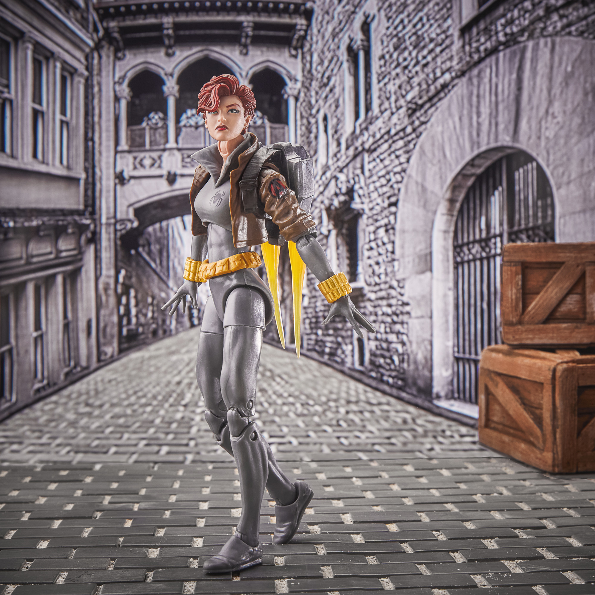 Hasbro Marvel Legends Series Black Widow Gray Suit 6-inch Figure ฮาสโบร มาร์เวล เลเจนด์ ซีรี่ย์ส อเวนเจอร์ส หุ่นโมเดลฟิกเกอร์ แบล็ค วิโดว์ ชุดสีเทา ขนาด6 นิ้ว ลิขสิทธิ์แท้