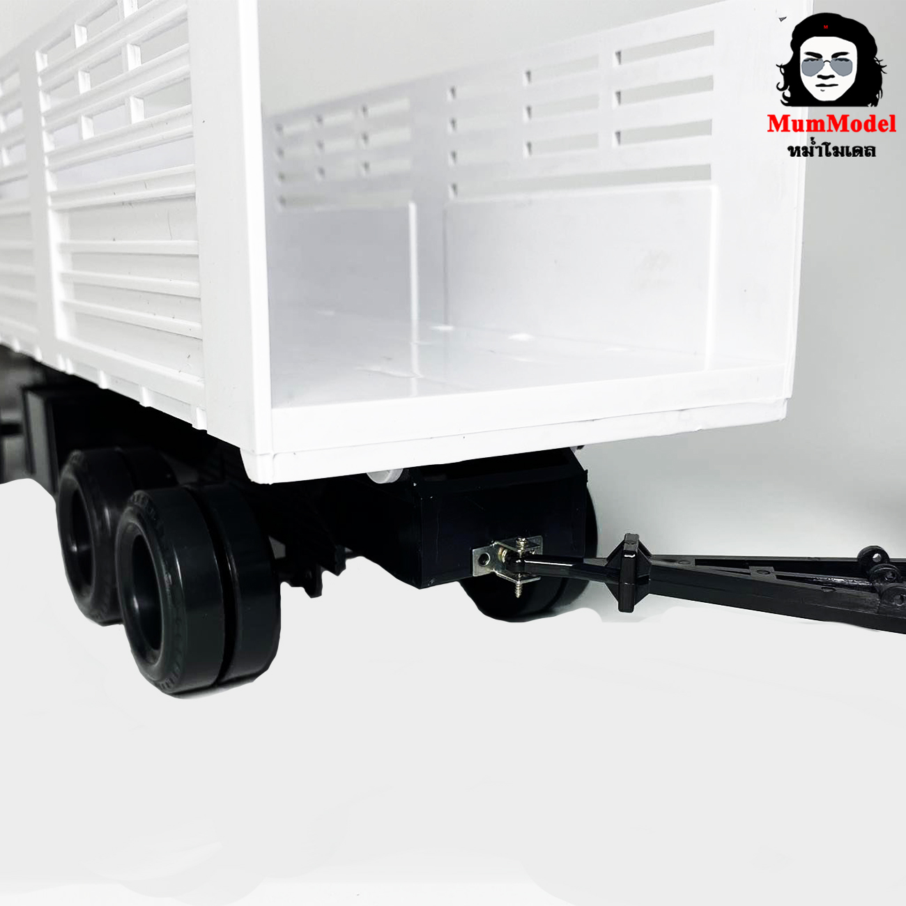 อุปกรณ์ลูกพ่วงหม่ำโมเดล 1/24 อะไหล่ลูกพ่วงจำลอง รถพ่วงโมเดล โมเดลสามเหลี่ยมลากลูกพ่วง ลำโพงลากรถพ่วงจิ๋ว