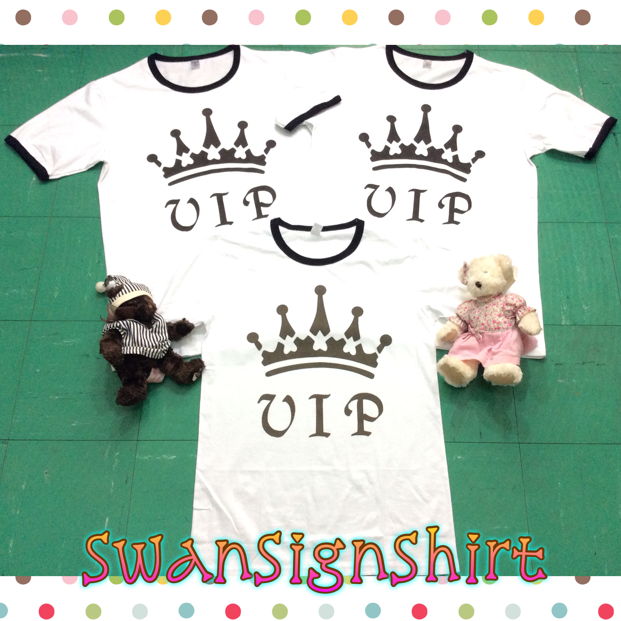 เสื้อกุ๊นคอ สกรีนลาย