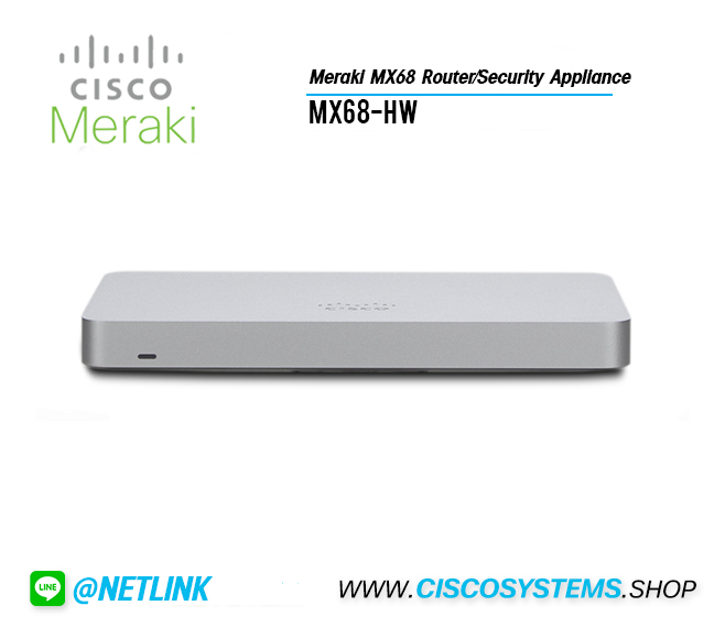 MX68-HW (Meraki MX68 Router/Security Appliance)