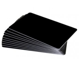 ขายถูก บัตรสีดำ BLACK PVC 0.76 มม. บัตรดำเปล่าหน้าหลัง ขนาด 0.76 mm (500ใบ)