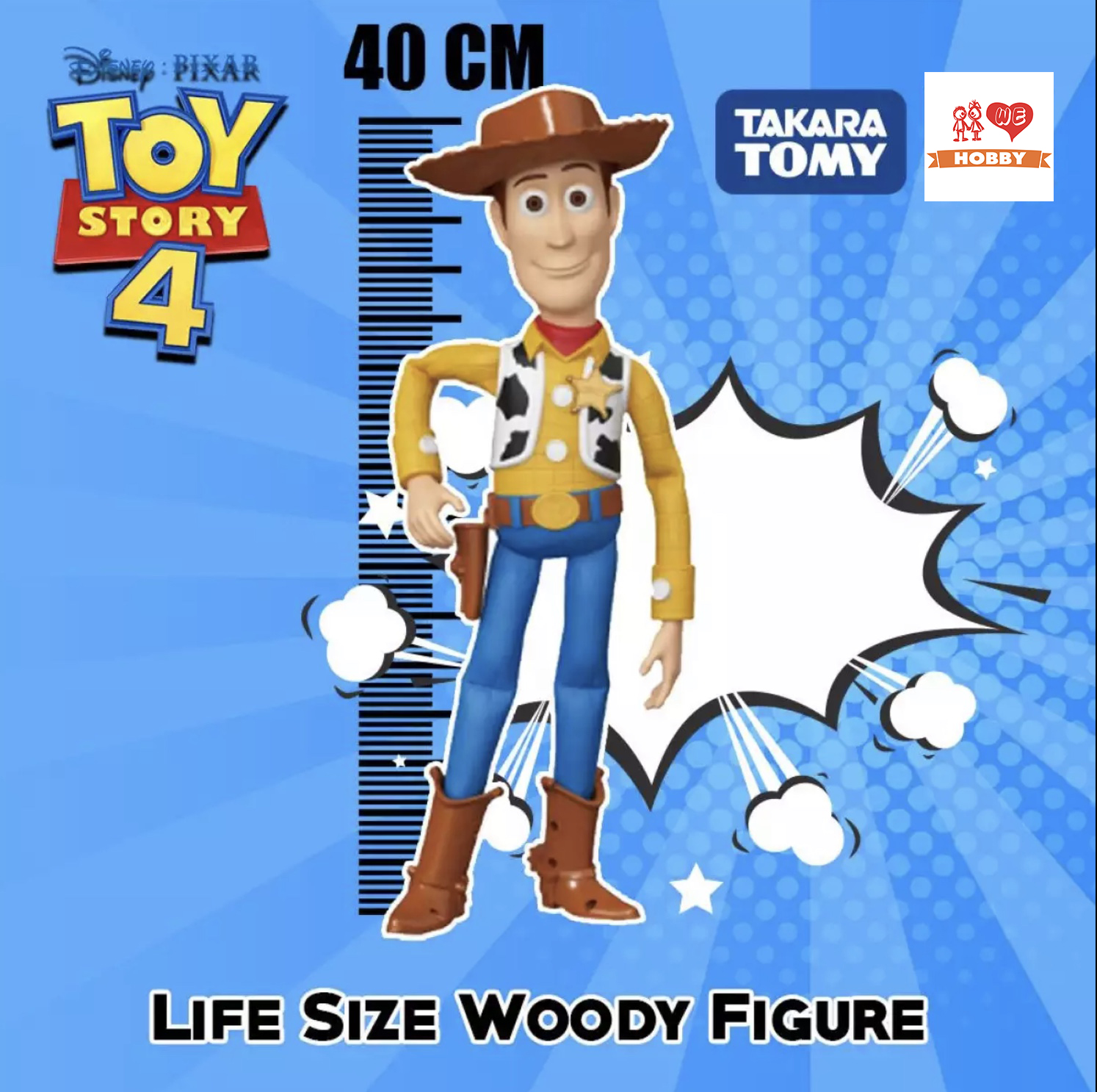โมเดลตุ๊กตา Toy Story 4 Life Size Woody Figure แบรนด์ TAKARA TOMY ลิขสิทธิ์แท้