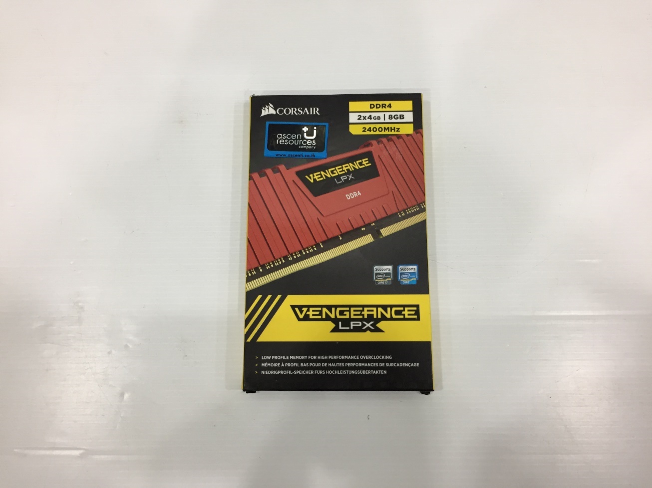 RAM DDR4(2400) 8GB. (4GBX2) Corsair Vengeance LPX Red