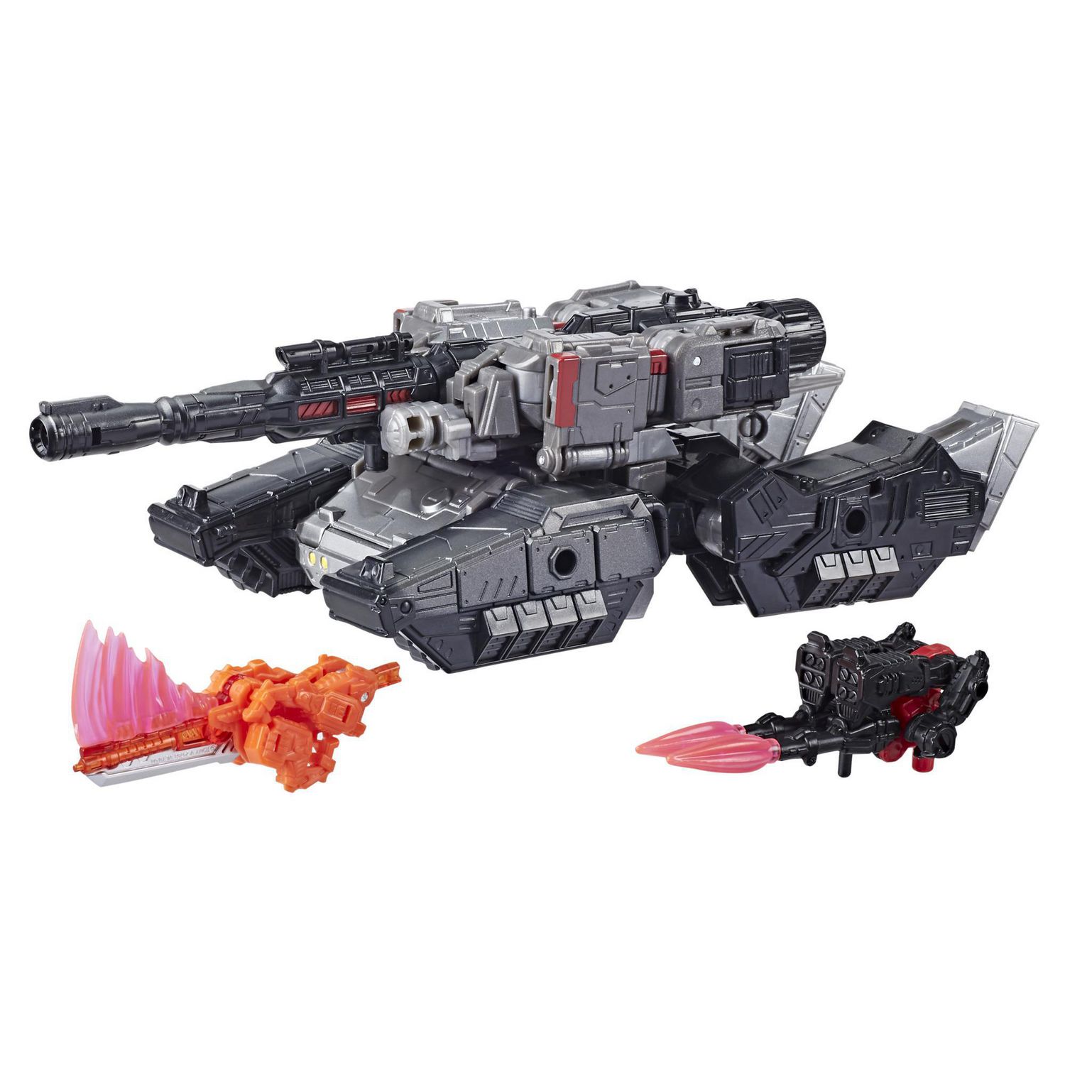 Hasbro Transformers Netflix War for Cybertron Trilogy Voyager Class Megatron 7 Inch Action Figure Battle 3-Pack with Pinpointer and Lionizer ฮาสโบร ทรานสฟอเมอร์ส เน็ตฟลิกซ์ วอร์ ฟอร์ ไซเบอร์ตรอน วอยเอเจอร์ คลาส หุ่นยนต์ เมกะทรอน 7 นิ้ว ลิขสิทธิ์แท้