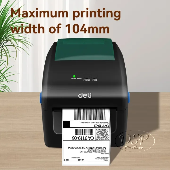 ขายถูก THERMAL LABEL PRINTER DELI S401 (เครื่องพิมพ์สติ๊กเกอร์ ระบบความร้อน หน้ากว้าง 118 mm.) เชื่อมต่อ Bluetooth ประกันศูนย์ 1ปี