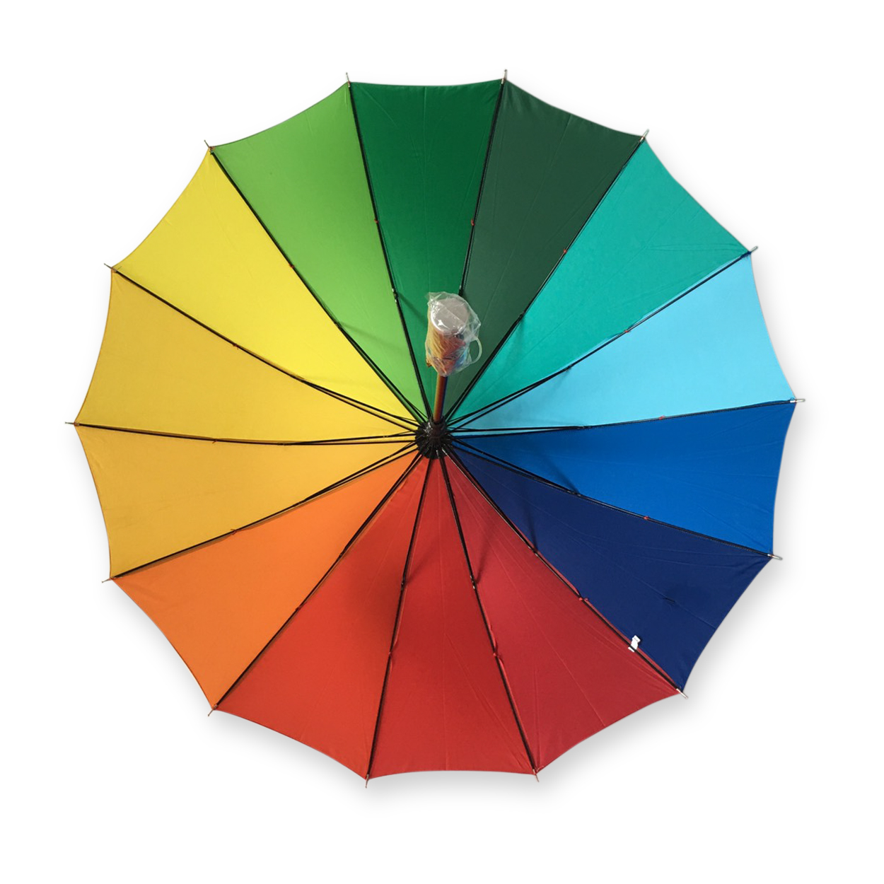 ร่มสายรุ้ง14ก้าน ด้ามตรง21นิ้ว