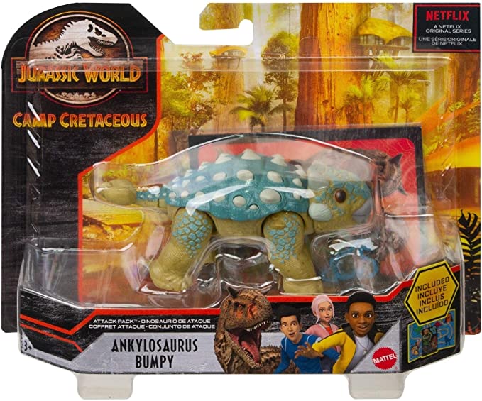 Mattel Jurassic World Dino Rivals Attack Pack Ankylosaurus Bumpy (GMP71) แมทเทล จูราสสิค เวิลด์ ของเล่นแอ็กชั่นฟิกเกอร์ไดโนเสาร์ แองคิโลซอรัส บัมบี้