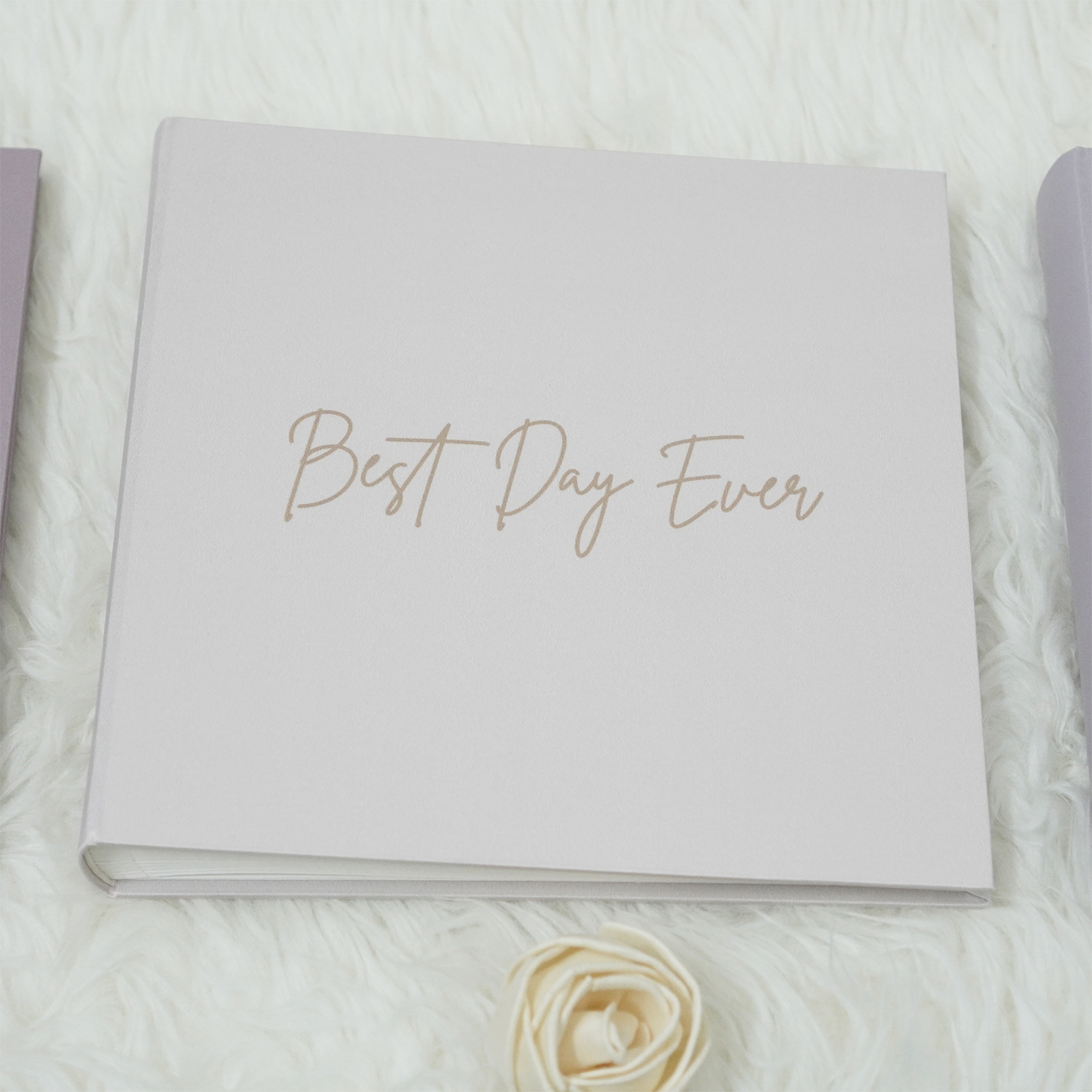 สมุดเซ็น สมุดอวยพร แบบพร้อมส่ง ขนาด 60 หน้า ลาย Minimal - Beige พร้อมข้อความ Best Day Ever
