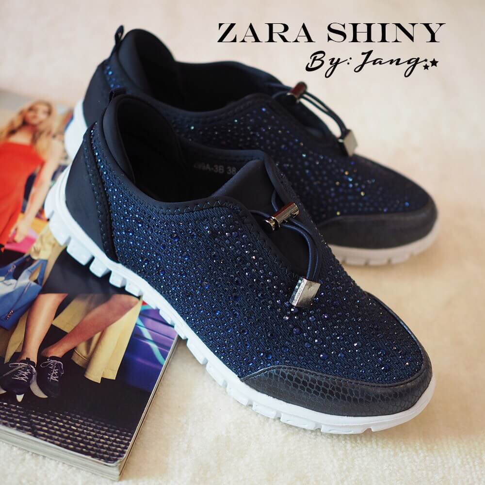 รองเท้า Zara Shiny Trainer 2015 (สีกรม)