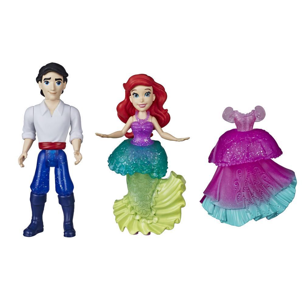 Hasbro Disney Princess Ariel and Prince Eric Doll ฮาสโบร ดิสนี่ย์ ปริ๊นเซส ตุ๊กตาเจ้าหญิงแอเรียล กับเจ้าชายอีริค ขนาด 9 ซม. มาพร้อมกับชุดสำหรับเปลี่ยน ลิขสิทธิ์แท้