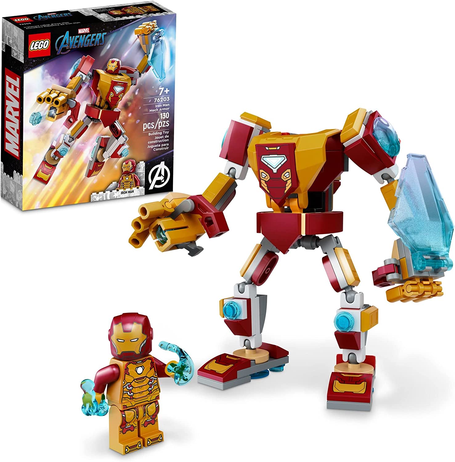 LEGO ตัวต่อเสริมทักษะ เลโก้ มาร์เวล ไอรอนแมน เมค อาร์เมอร์ Marvel : Iron Man Mech Armor รุ่น 76203