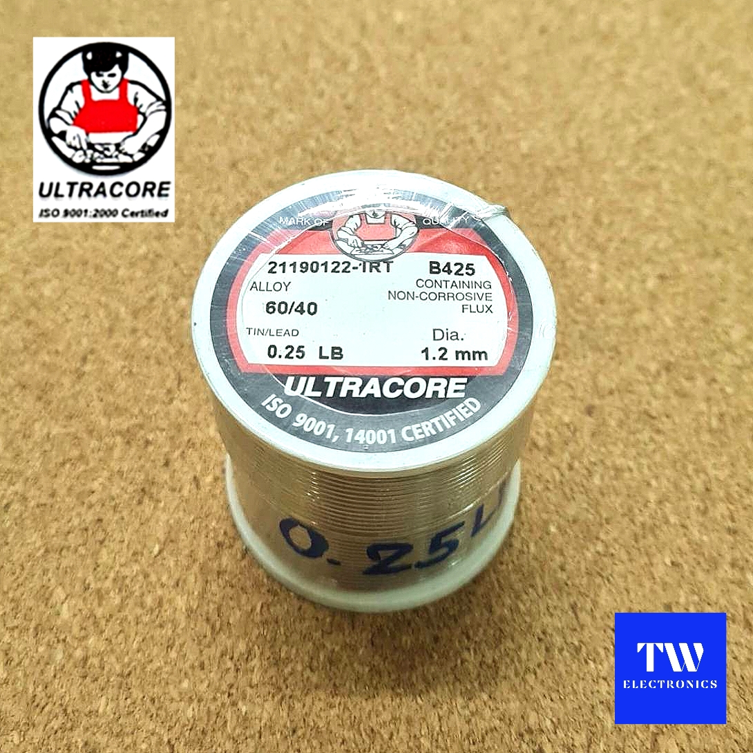 ตะกั่วบัดกรี ULTRACORE 1.2 มม. / 0.25 ปอนด์