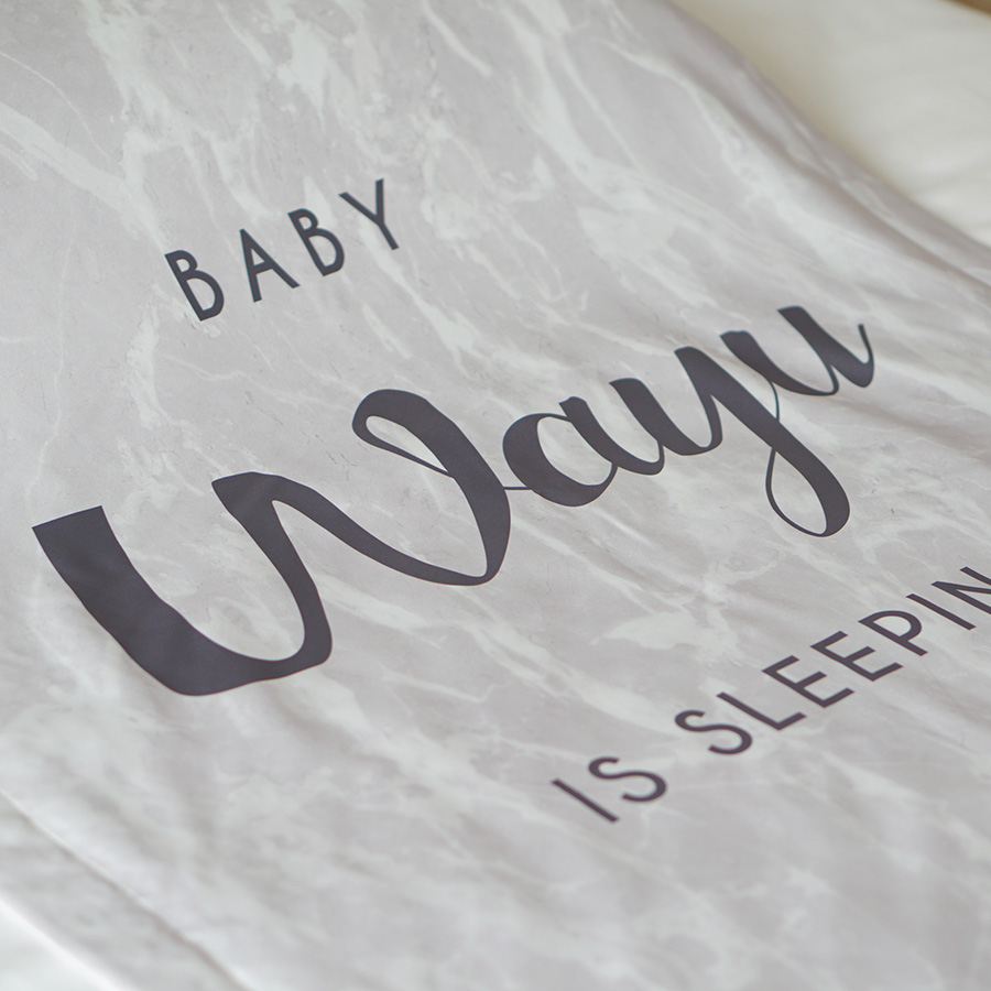 ผ้าห่มเด็ก ลายหินอ่อนสีเทา - Grey