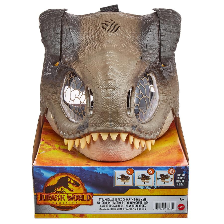 Mattel Jurassic World Tyrannosaurus Rex Chomp 'N Roar Mask (GWD71) แมทเทล จูราสสิค เวิลด์ ของเล่นแอ็กชั่นฟิกเกอร์ไดโนเสาร์ หน้ากาก ไทแรนโนซอรัส เร็กซ์ (ที. เร็กซ์)