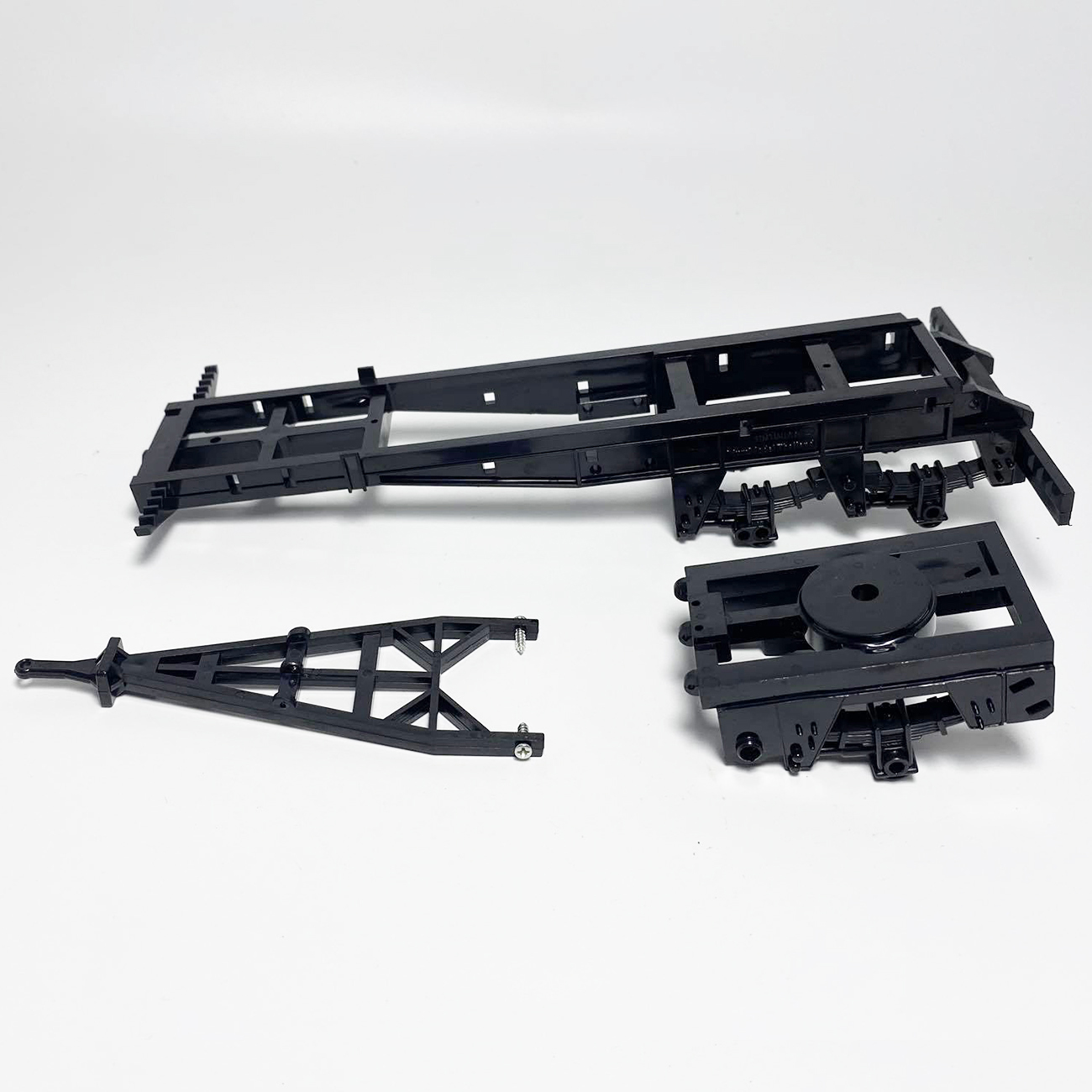 ลูกพ่วงหม่ำโมเดล 3 คาน ตั้งโชว์ รถของเล่นเด็ก 1/24 พลาสติก รถพ่วงดั้มจำลอง ตัดขอบกระบะ