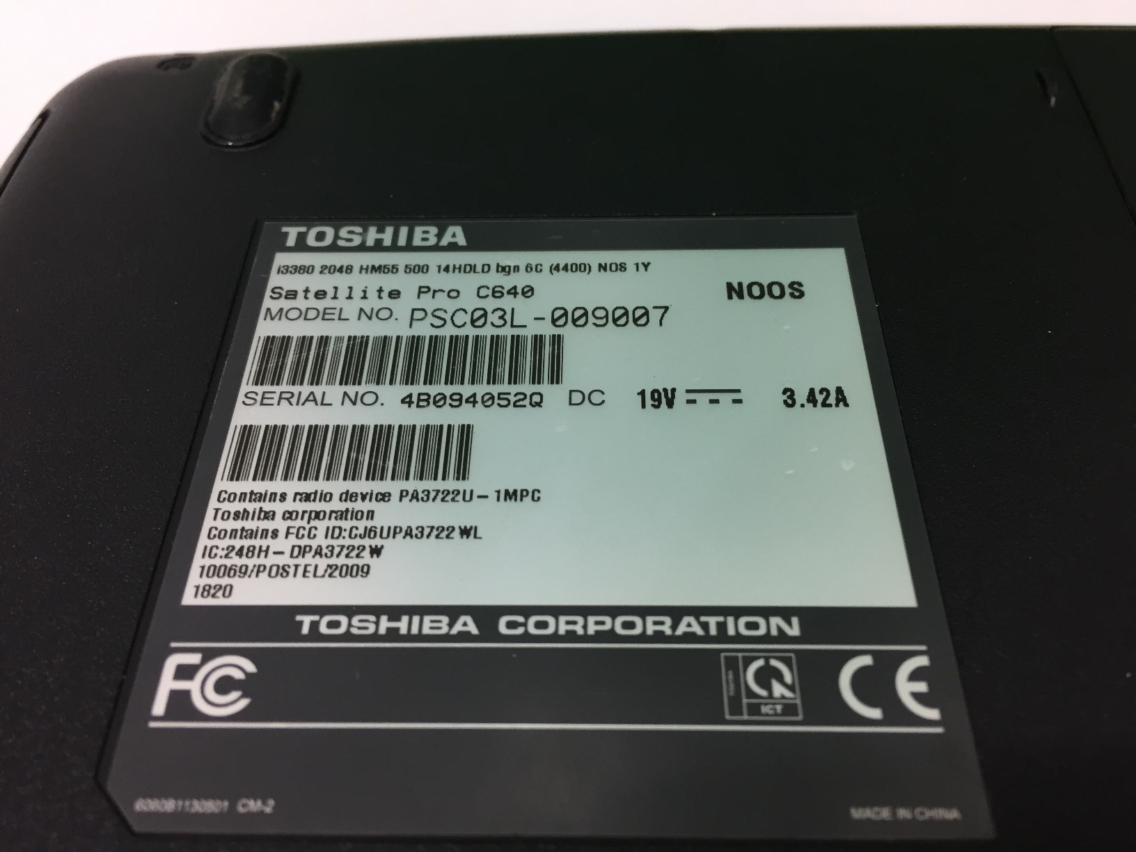 TOSHIBA Satellite C640