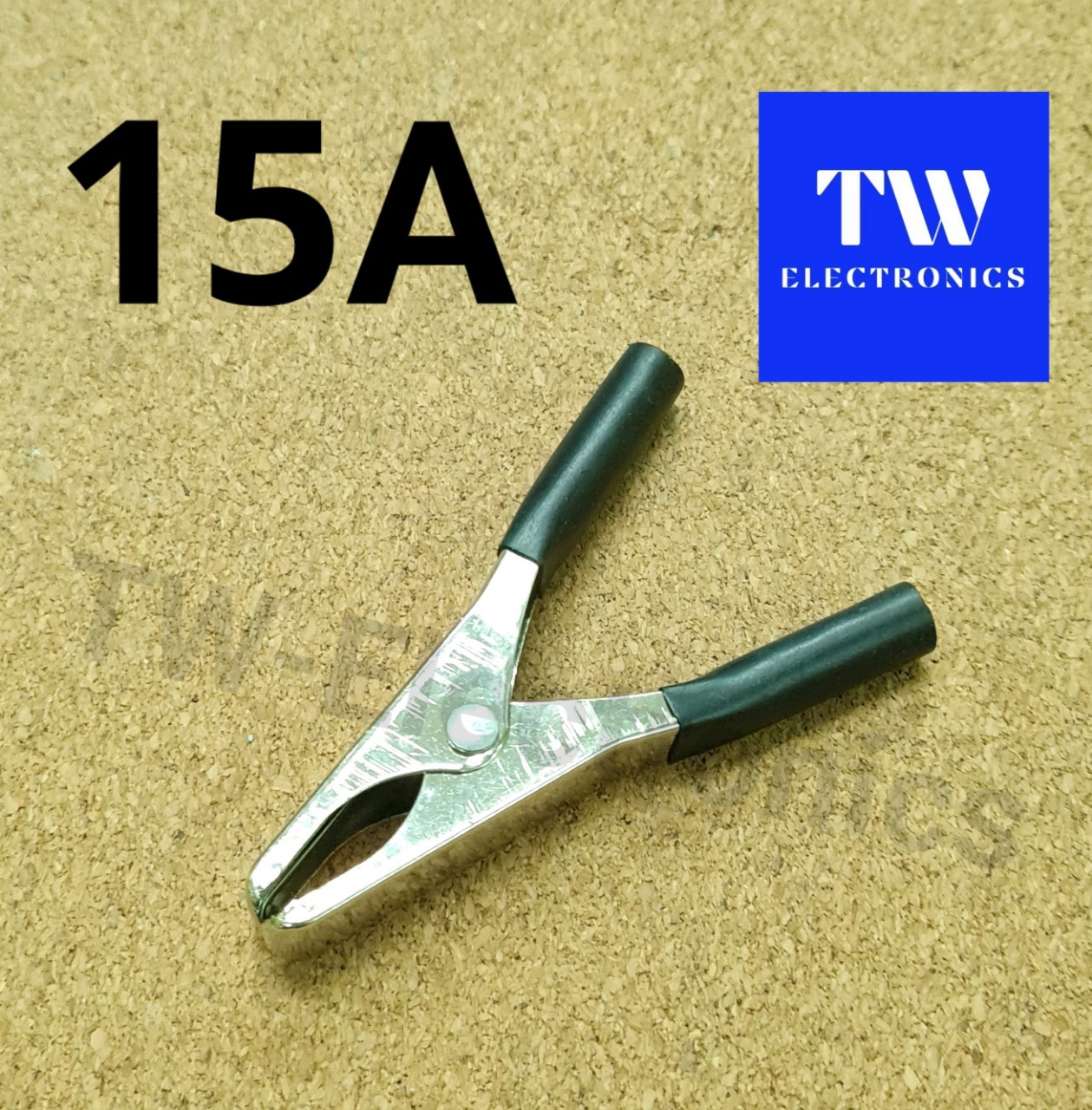 คีมคีบแบตเตอรี่ 15A (สีดำ)