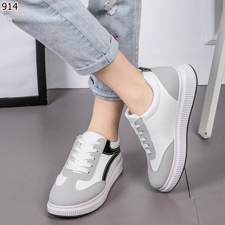 รองเท้าผ้าใบแฟชั่นลาย Sport เรียบ (สีดำ)