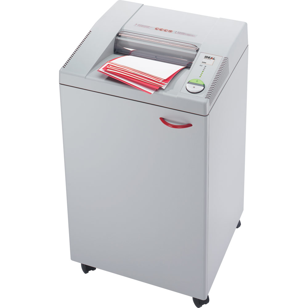 ขายถูก เครื่องทำลายเอกสาร IDEAL 3104 CC ตัดละเอียด(15-17แผ่น) 2X15มม.(CROSSCUT)