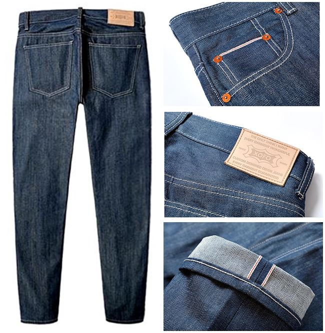 001043 กางเกงยีนส์ XOFO Selvage Denim สไตล์วินเทจ Version Jeans Slim feet ผ้าริมแดง Size 28-38