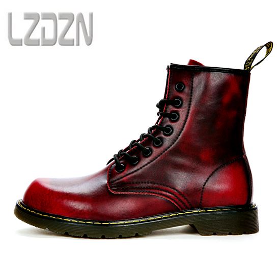 01054 รองเท้าบูท LZDZN Boots Leather Shoes high สไตล์วินเทจ [ชาย/หญิง] Size 35-44